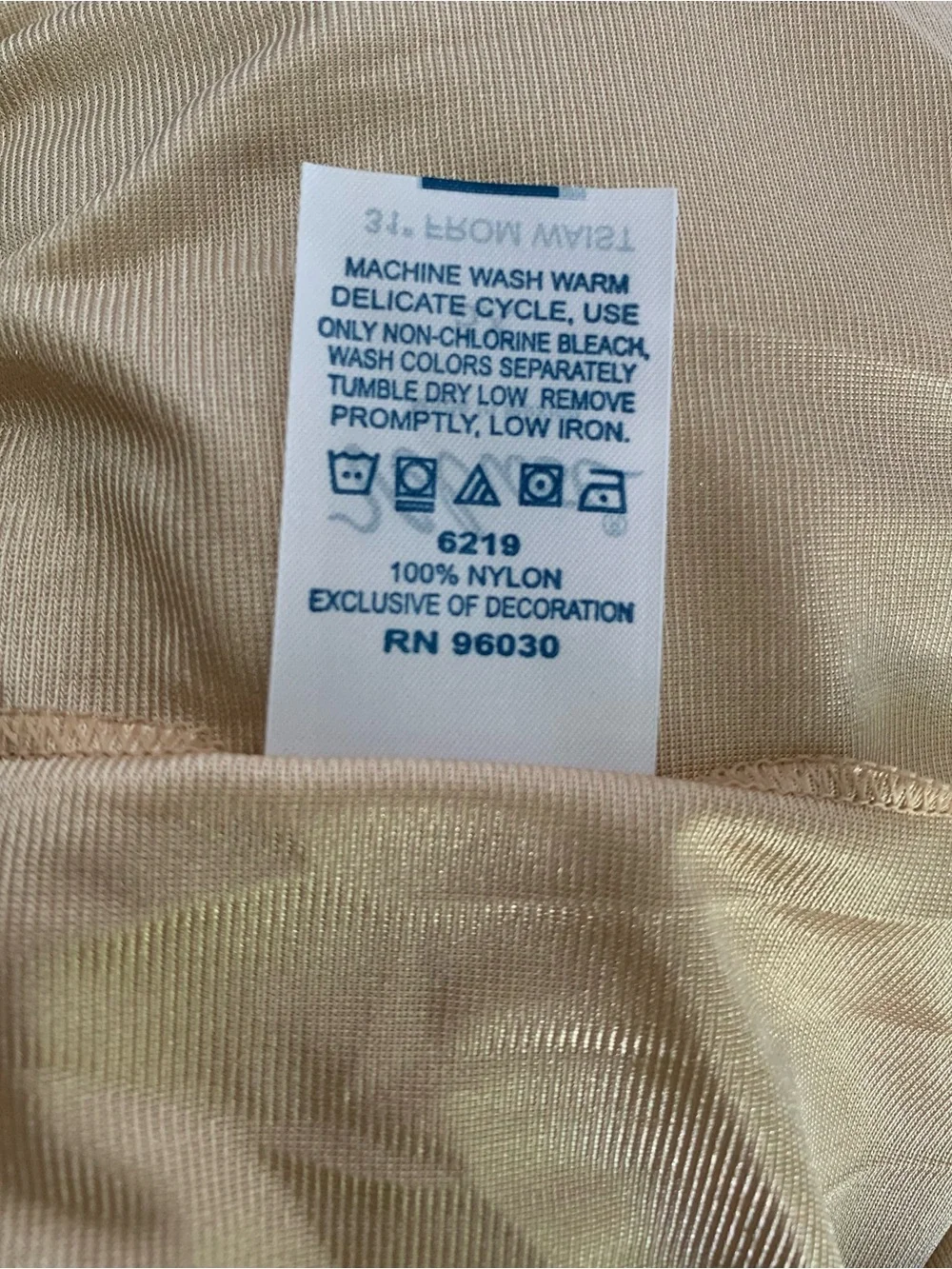 Vintage Velrose Size 5X Women’s Beige Slip Shorts with Adjustable Lace-Trim Hem